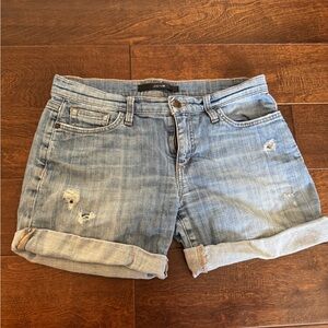 Joe's Jeans Light Blue Distressed Jean Shorts